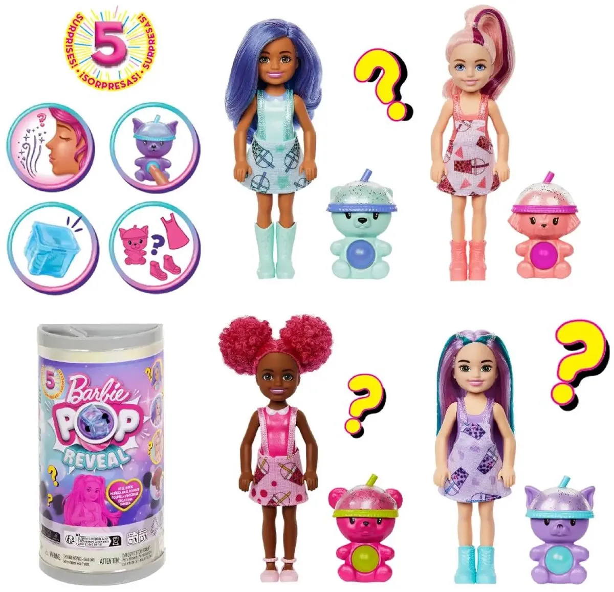 Mattel Barbie Pop Reveal Surprise Bubble Tea Chelsea-pop