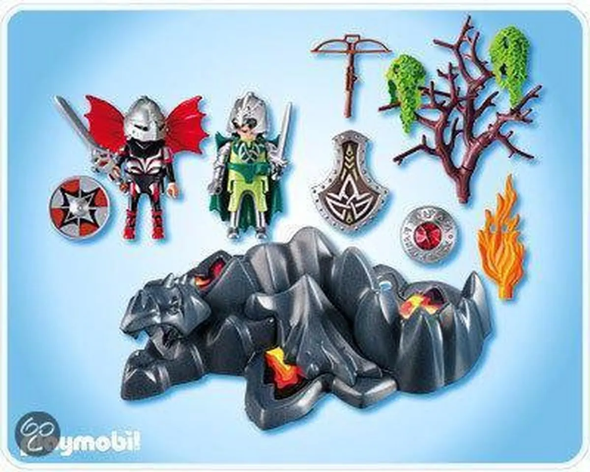 Playmobil Compactset Drakenridders 4147 - Grijs/Rood