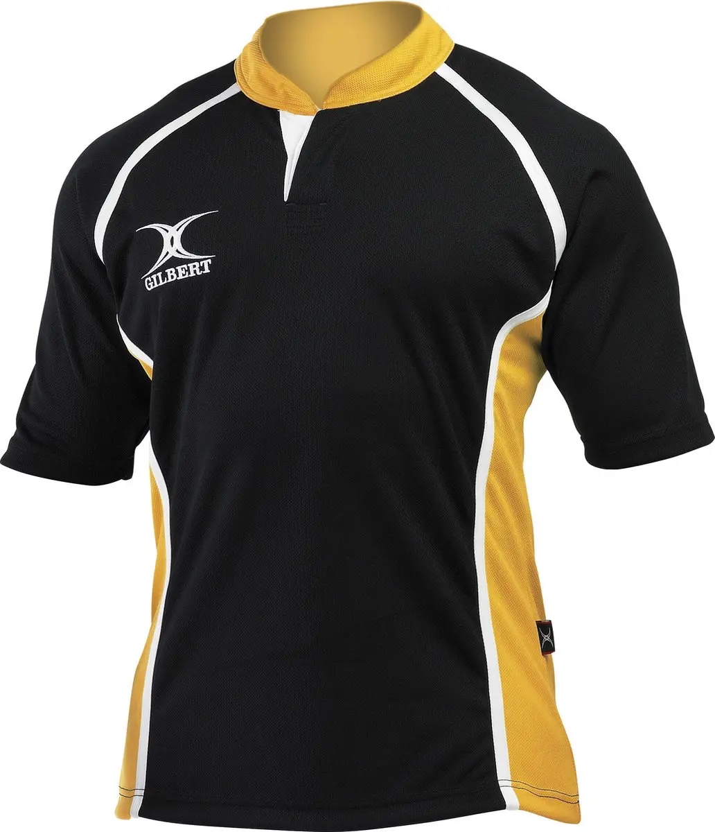 Gilbert Xact Two Tone Shirt Jnr Zwart / Amber