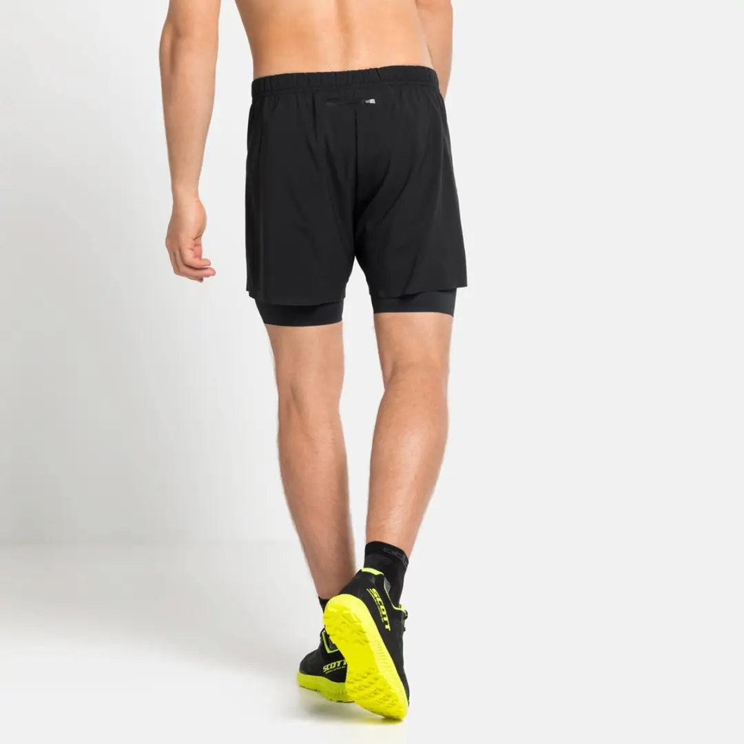 ODLO Zeroweight 2in1 Short 5'' Heren - Sportbroek - XL - Zwart