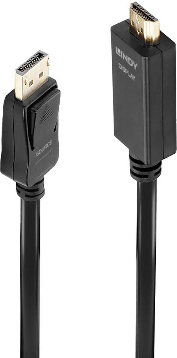 Lindy 36921 DisplayPort naar HDMI Adapterkabel 1m - Zwart - afbeelding 5 van 6