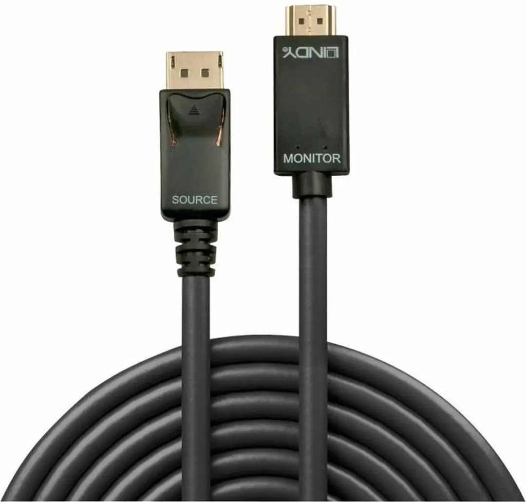 Lindy 36921 DisplayPort naar HDMI Adapterkabel 1m - Zwart - afbeelding 2 van 6