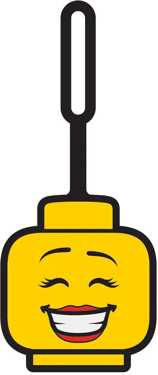 LEGO Bagagelabel Minifiguur Gezicht Meisje - Geel - afbeelding 2 van 2