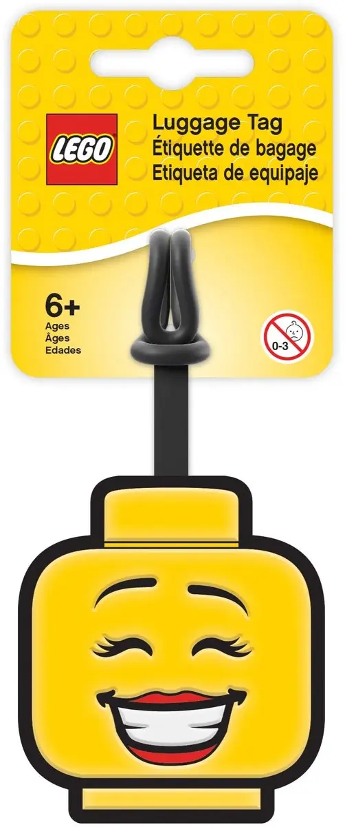 LEGO Bagagelabel Minifiguur Gezicht Meisje