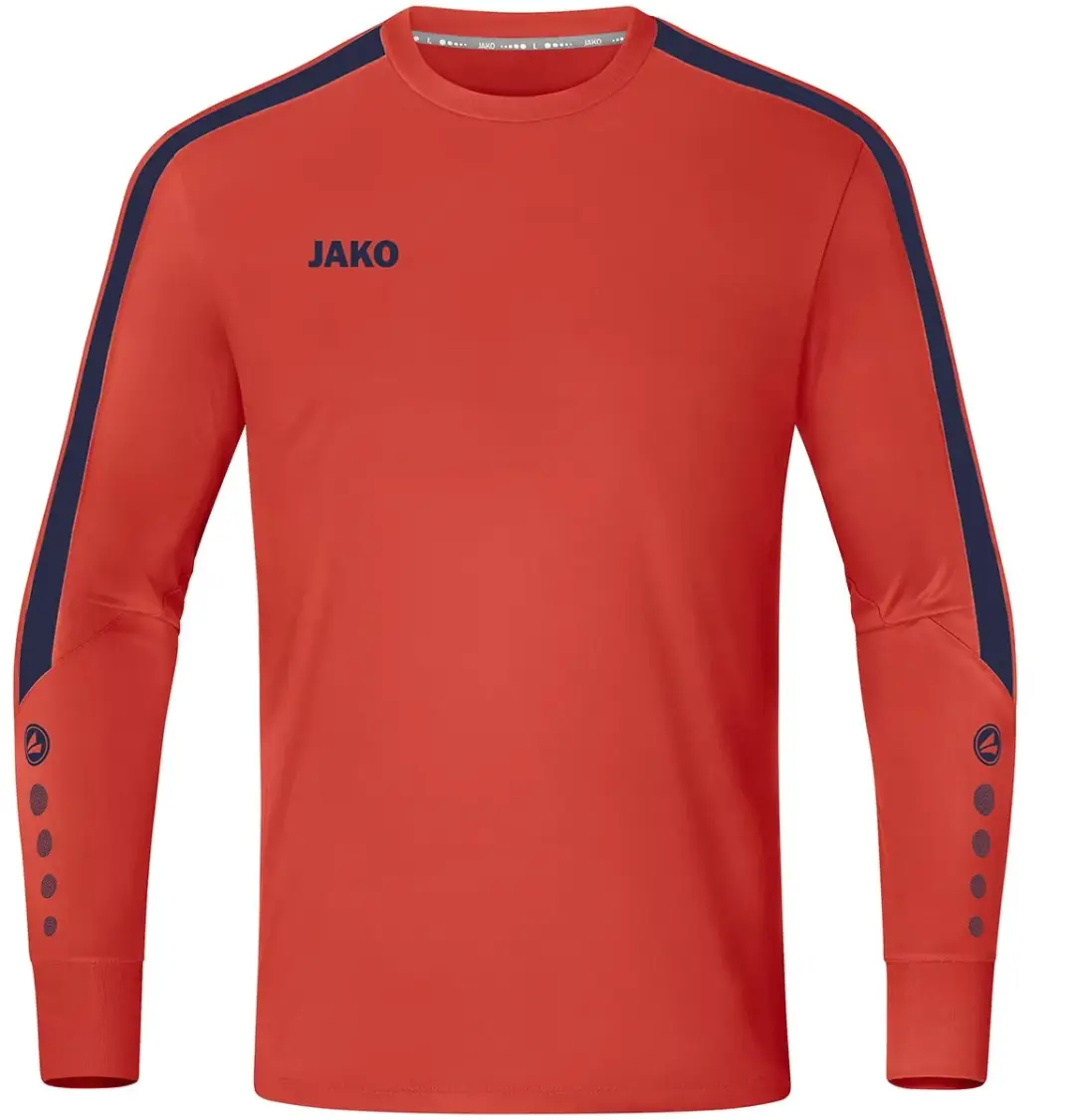 JAKO Power Keepershirt Heren - Lange mouw - Marine/Flame - Maat S