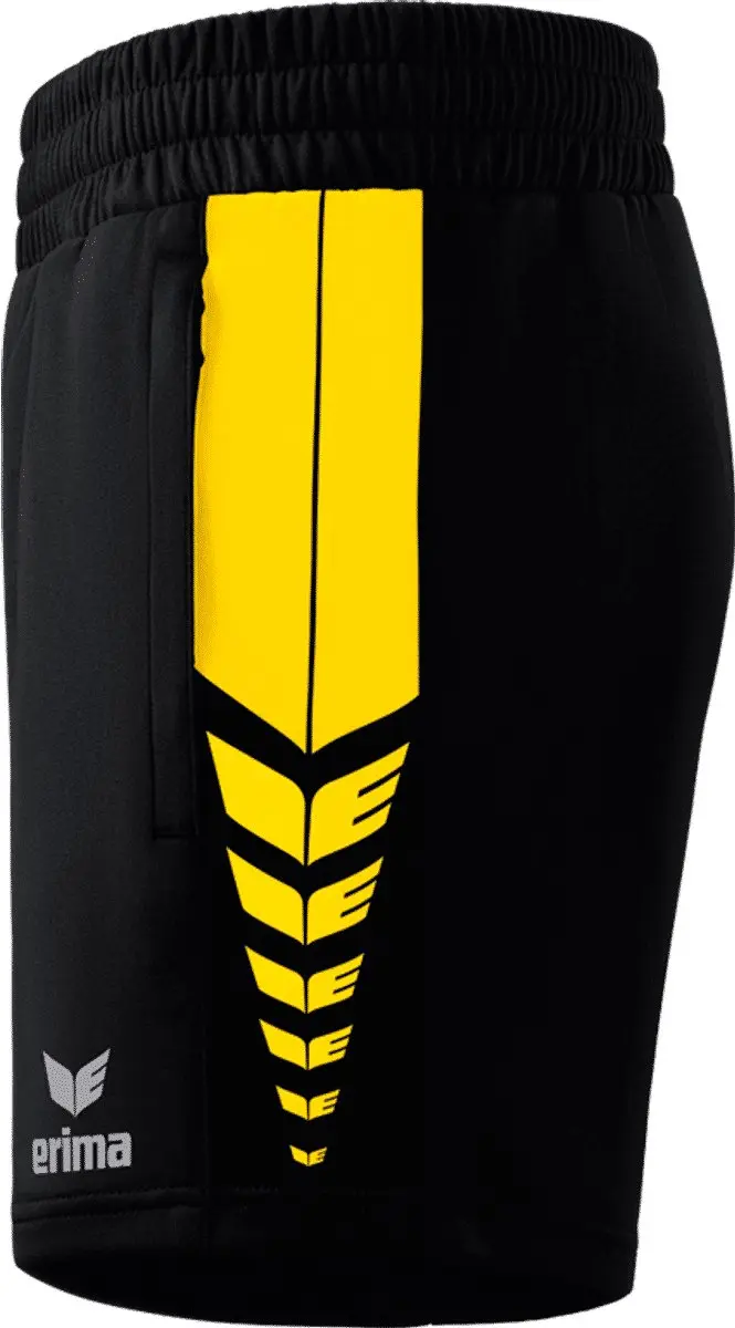 Erima Six Wings Worker Short Dames - Zwart/Geel