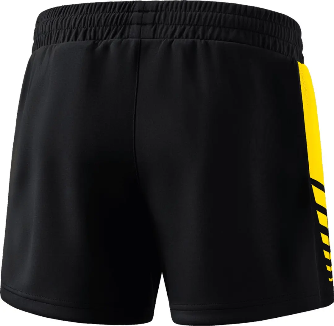 Erima Six Wings Worker Short Dames - Zwart/Geel