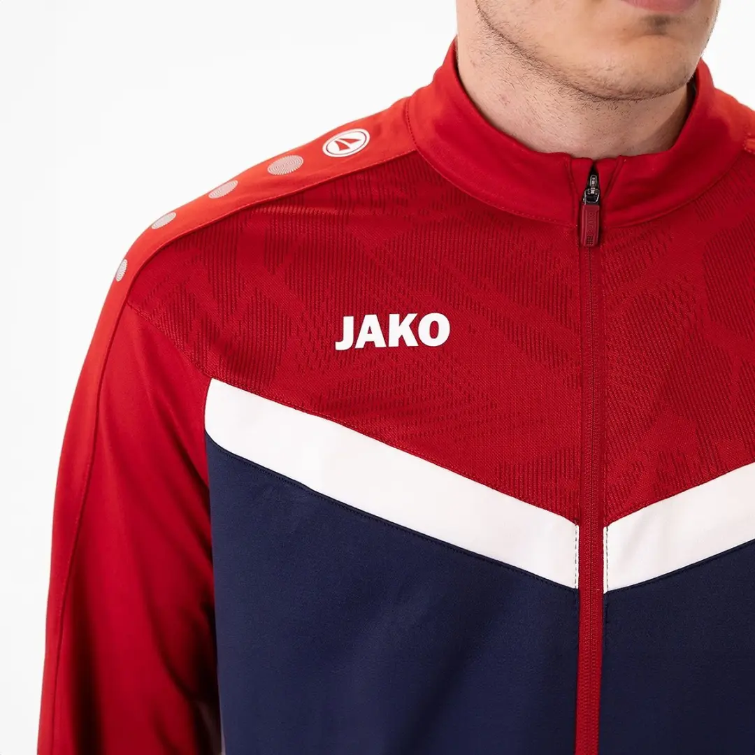 Jako Iconic Polyestervest Heren - XL - Marine/Chilirood