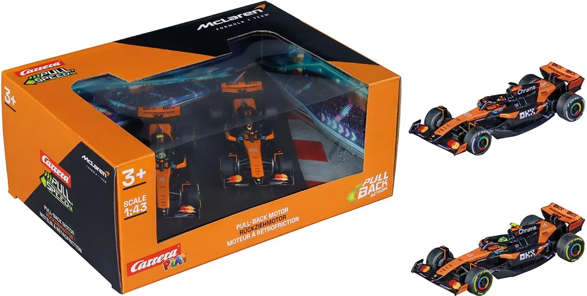 Carrera Pull and Speed McLaren Norris vs Piastri 1:43 - 2 Stuks