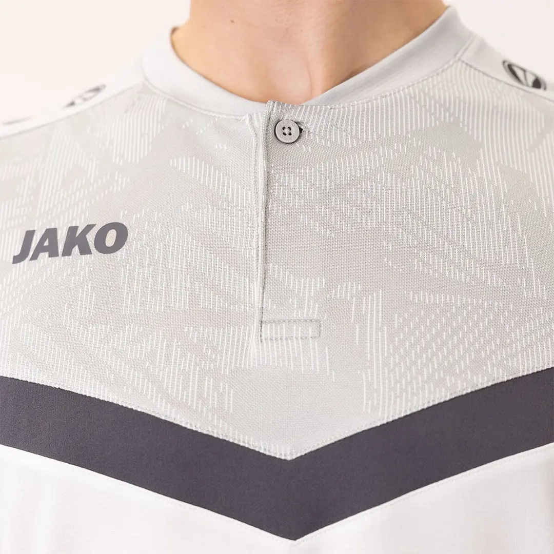 Jako Iconic Polo Heren 4XL - Wit/Zachtgrijs