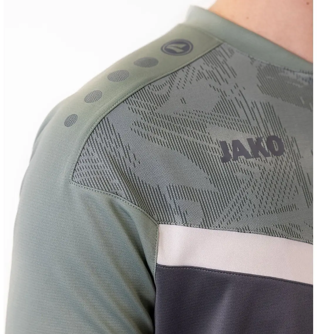 Jako Iconic Polo Heren - Zachtgrijs/Mintgroen/Antra Light S