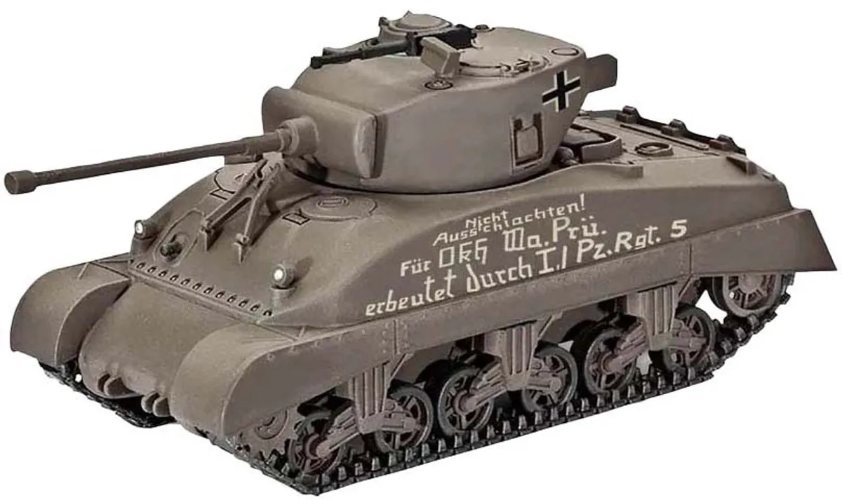 Revell Sherman M4A1 1:72 Modelbouwpakket - Militaire voertuigen - 86 Onderdelen
