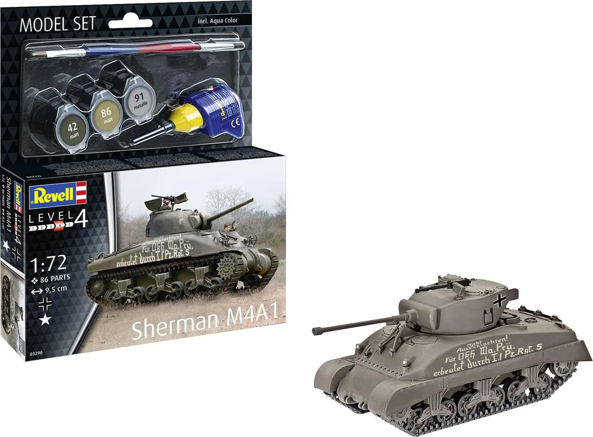 Revell Sherman M4A1 1:72 Modelbouwpakket