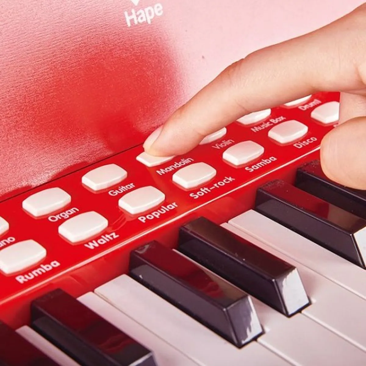 Hape Piano met Lichtjes - Rood