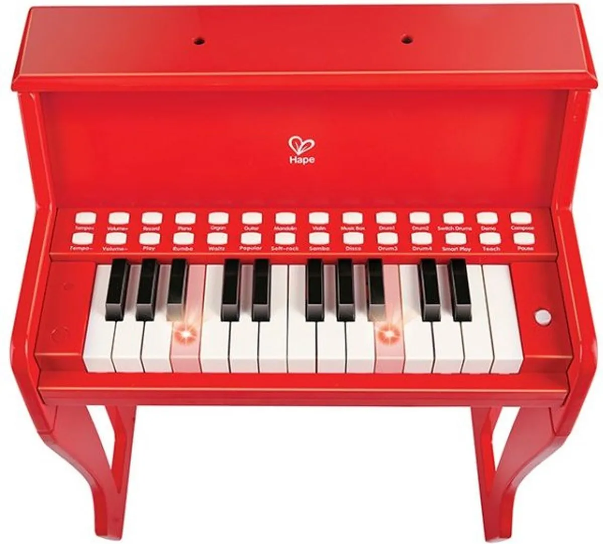 Hape Piano met Lichtjes - Rood