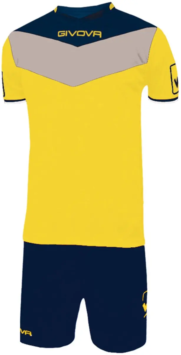 Givova Set Kit Campo Geel-Donkerblauw KITC53