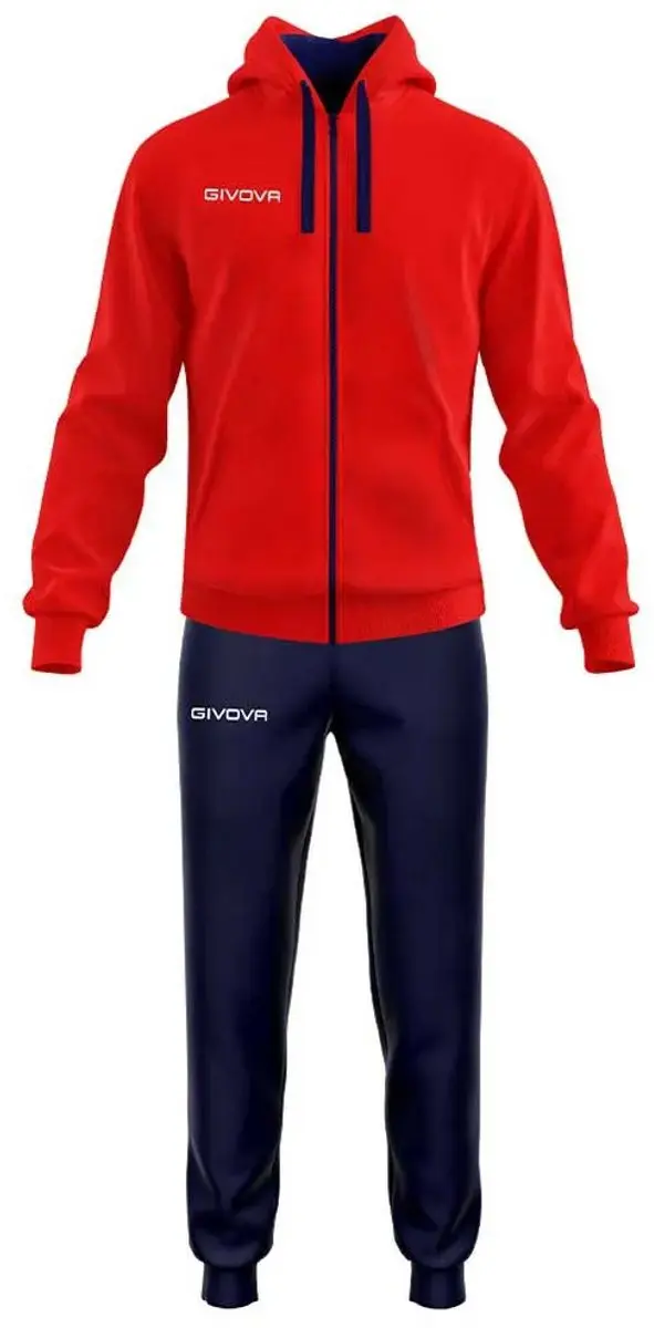 Givova King Trainingspak - Rood/Blauw - 10-12 jaar