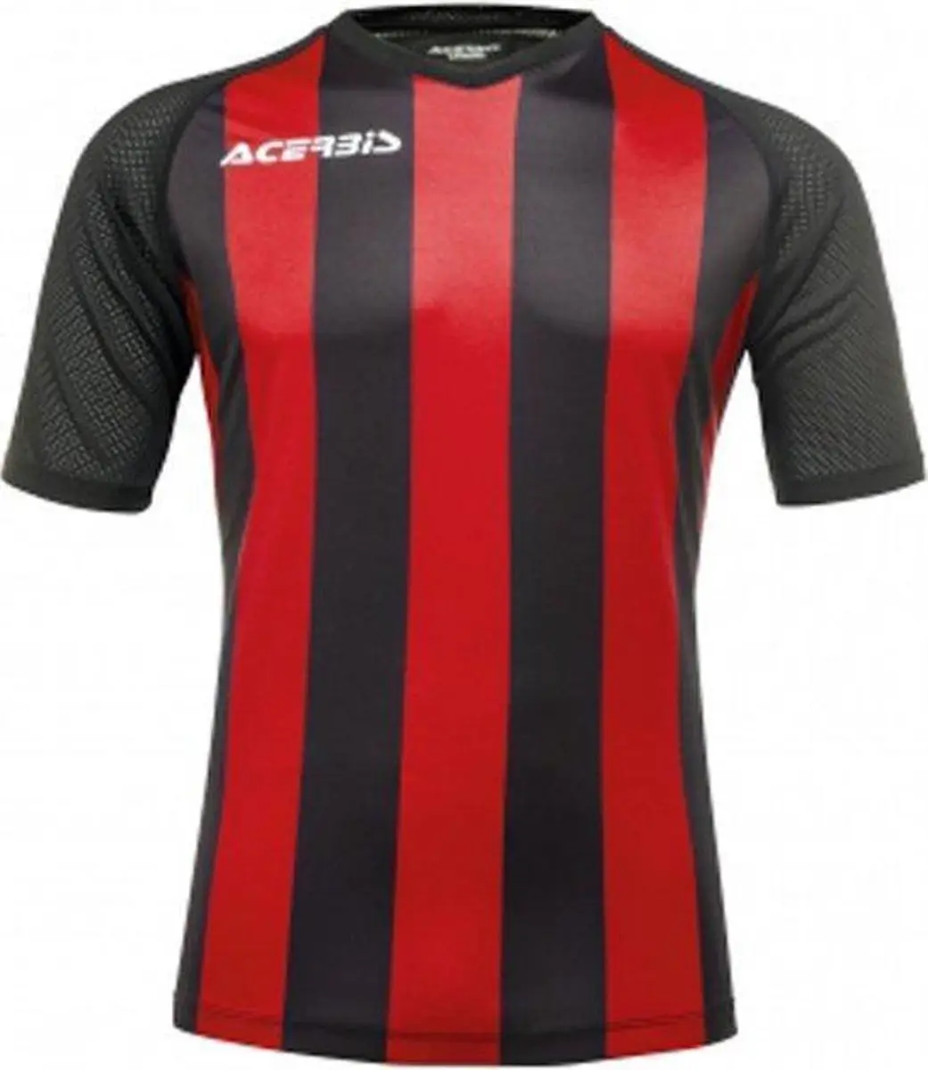 Acerbis Sports JOHAN STRIPED S/SL JERSEY (Sportshirt) BLACK/RED 5XS height JR: 1