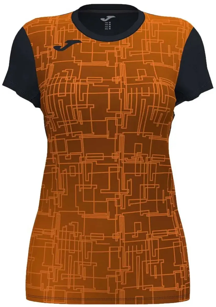 Joma Elite VIII T-shirt Kort 12-14j - Oranje/Zwart