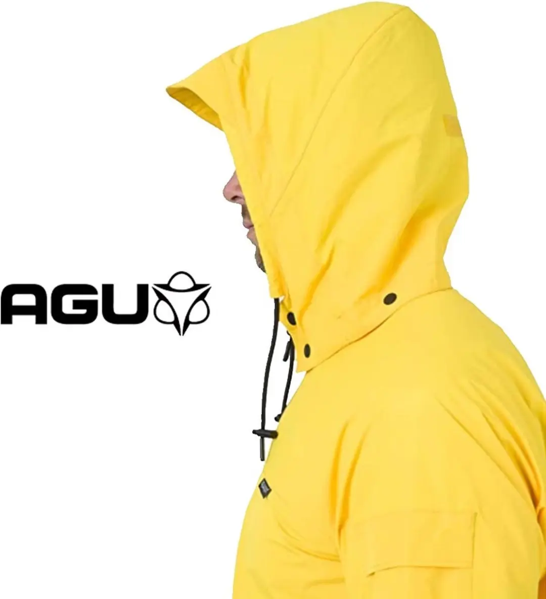 AGU Original Regenpak Uniseks - Jas & Broek 5.000mm - Zwart/Geel - XXXL