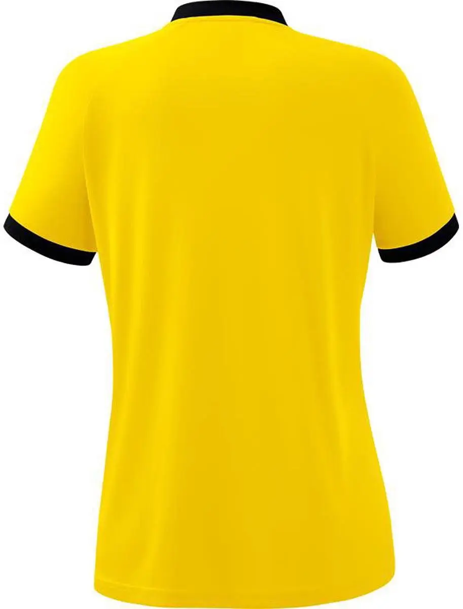 Erima Mantua Shirt Dames - Korte mouwen - Zwart/Geel - Maat 34