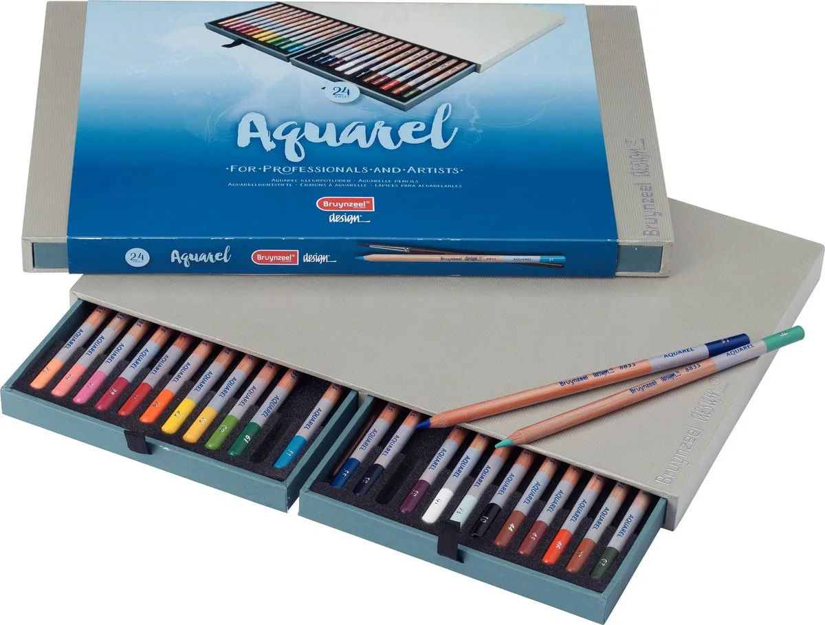 BRUYNZEEL Aquarelpotloden Box 24 Stuks