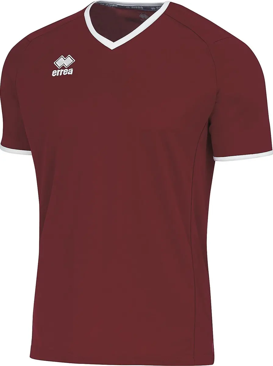 Errea Lennox Shirt Korte Mouw Jr 03100 Bordeaux Wit