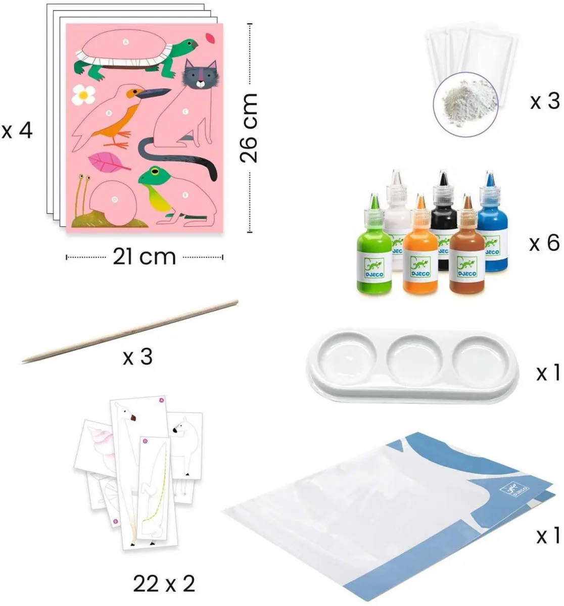 Djeco Colourful Knutselset - Marmertechniek Multicolore - afbeelding 6 van 6