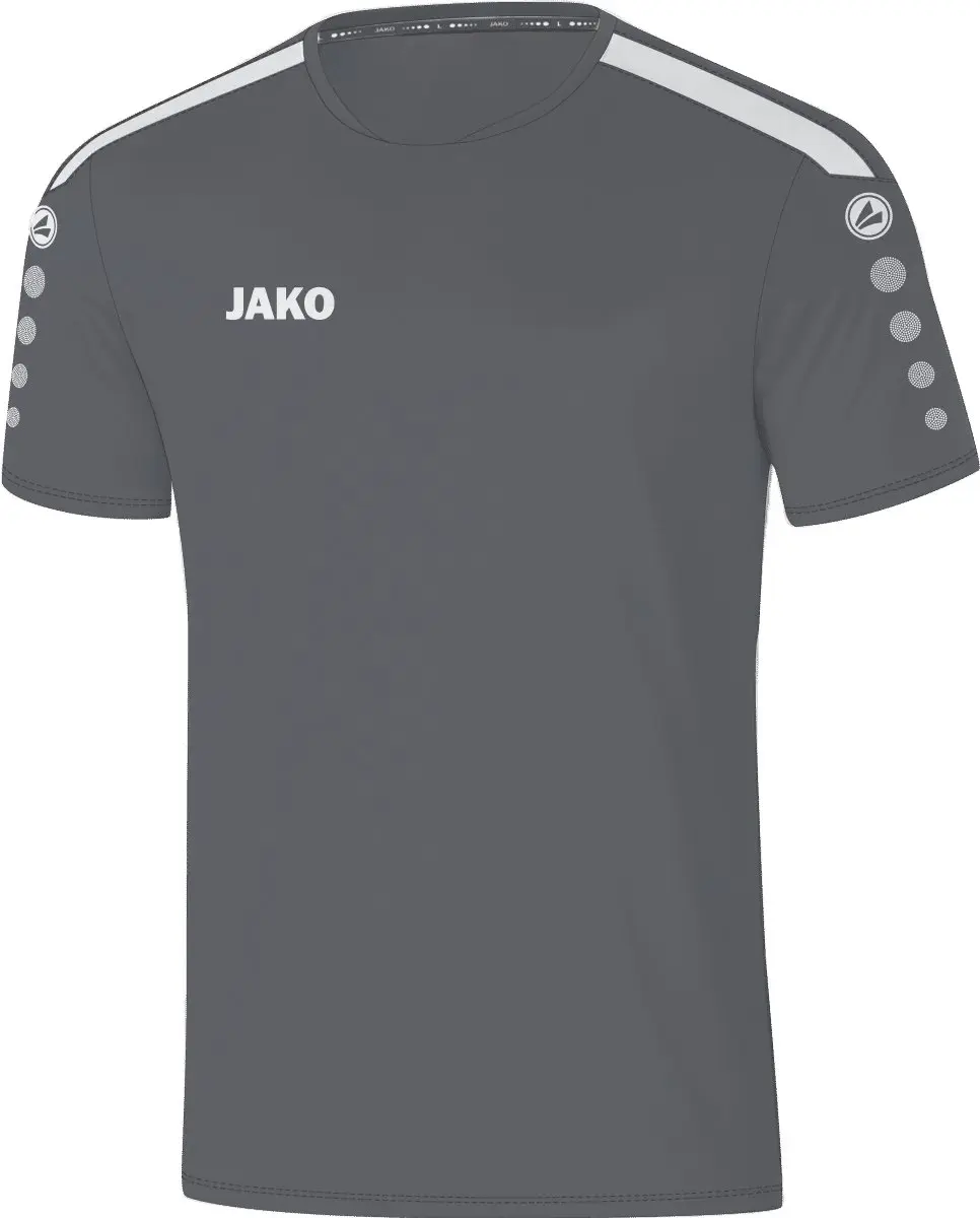 JAKO Power Shirt Dames Korte Mouw - Steengrijs Maat 44