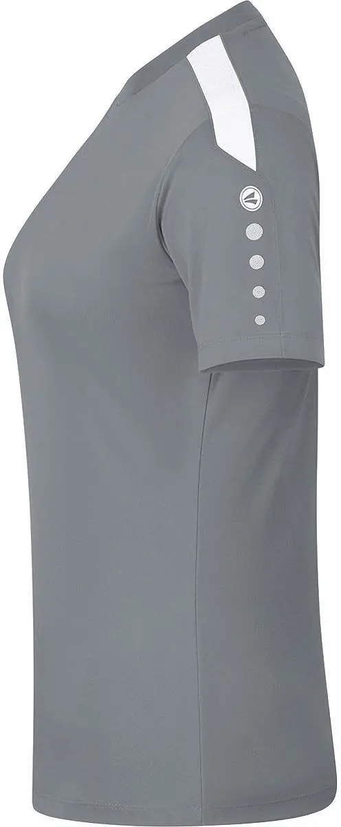 JAKO Power Shirt Dames Korte Mouw - Steengrijs Maat 44