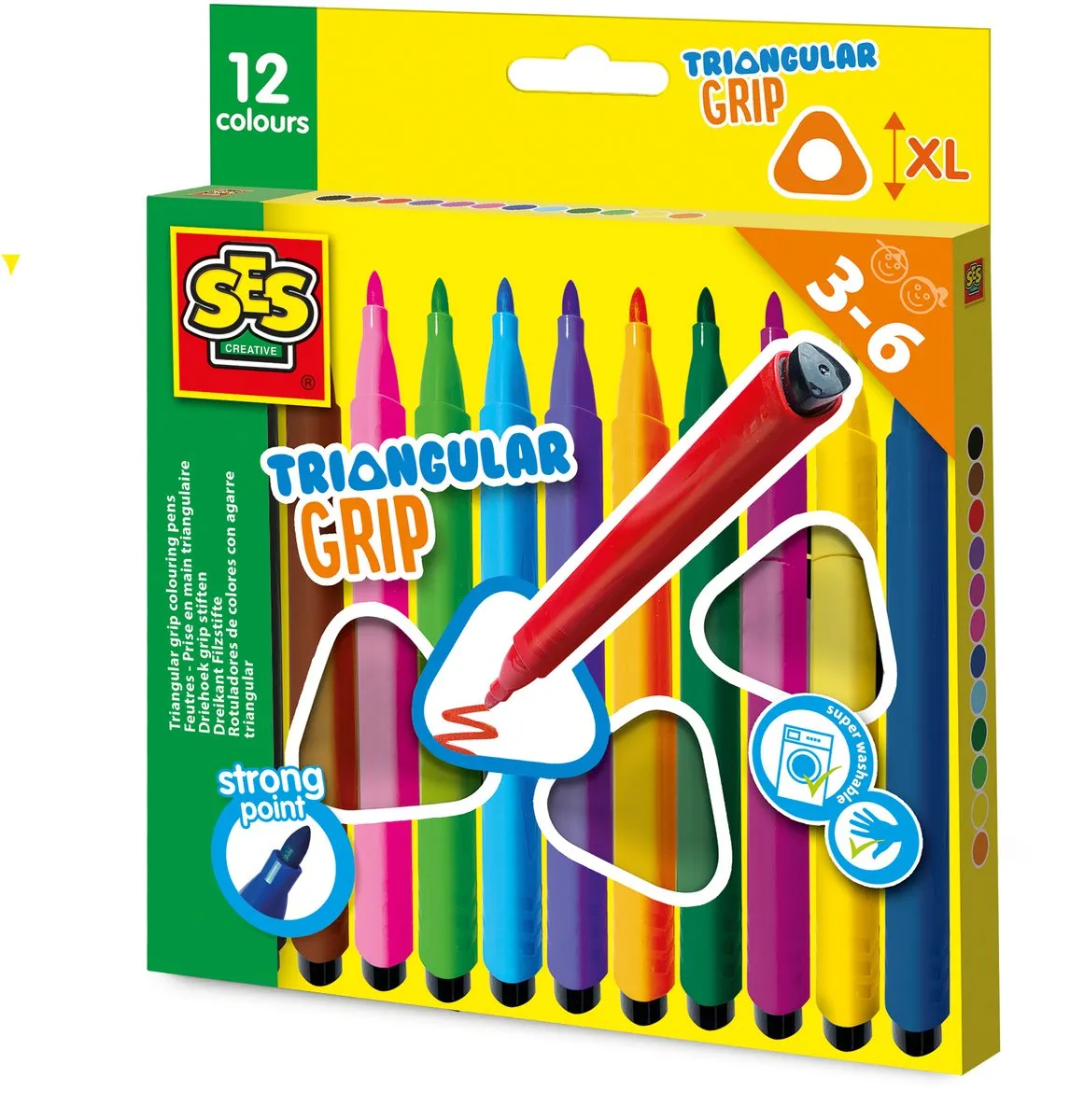 SES Creative Ik Leer Driehoek Grip Stiften