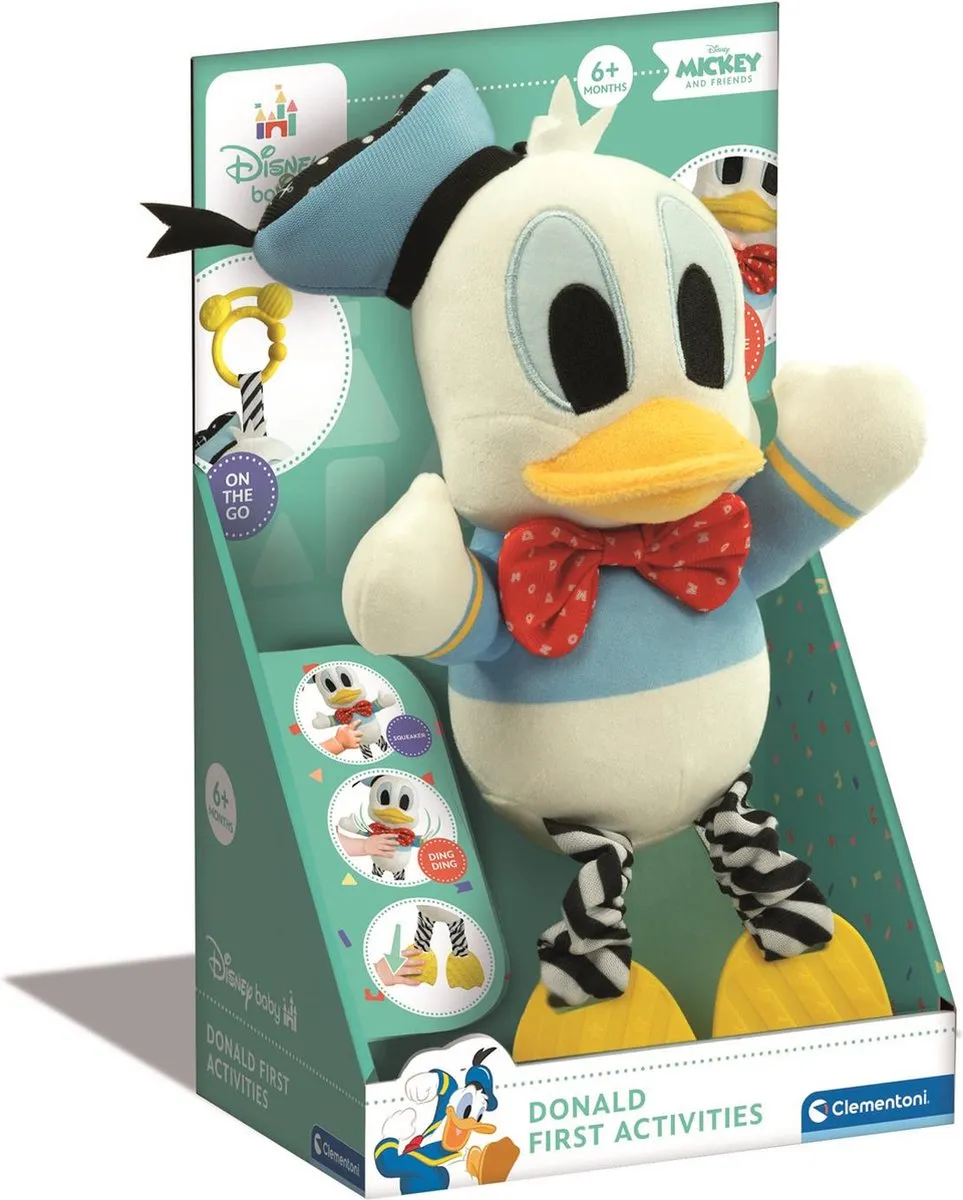 Clementoni Donald Duck Knuffel Rammelaar - Multicolor