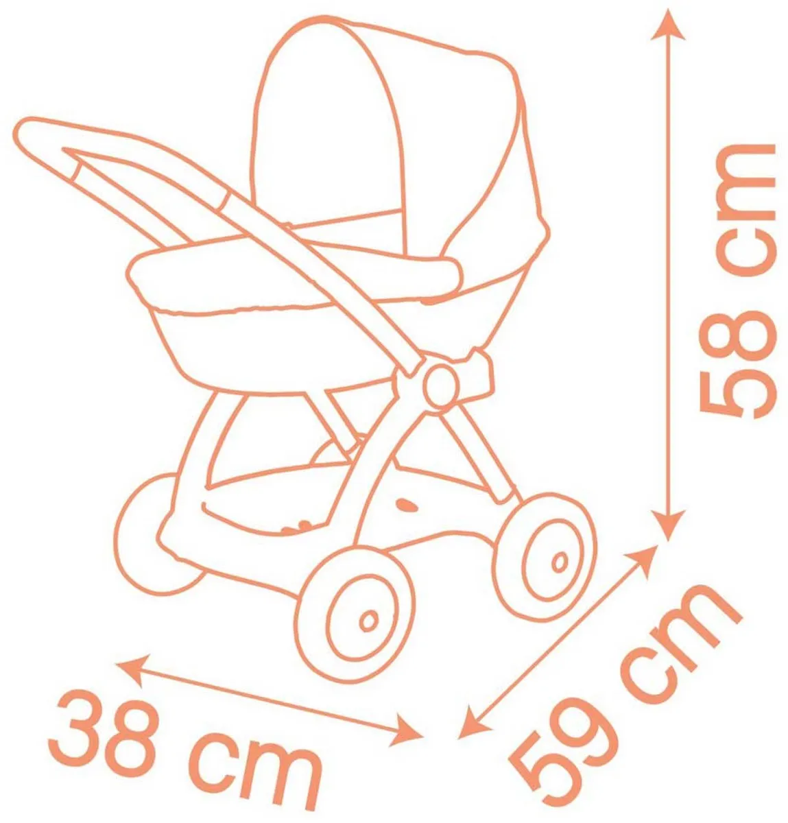 Smoby Baby Nurse Kinderwagen - Multi kleuren