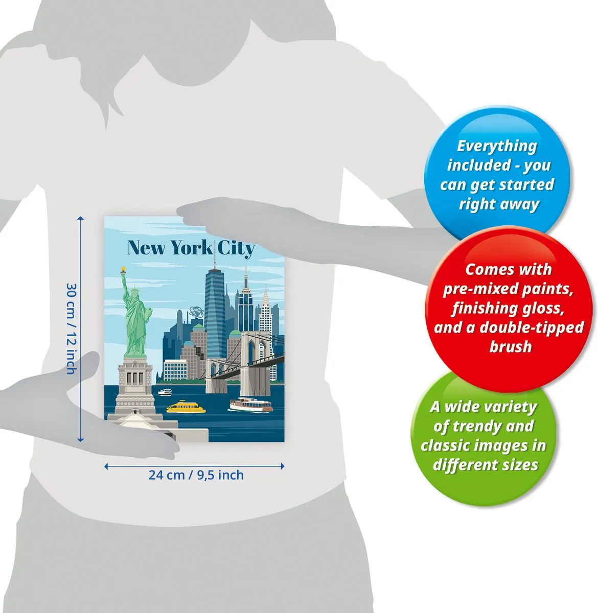 Ravensburger CreArt Colorful NYC Schilderen op nummer - Multicolor