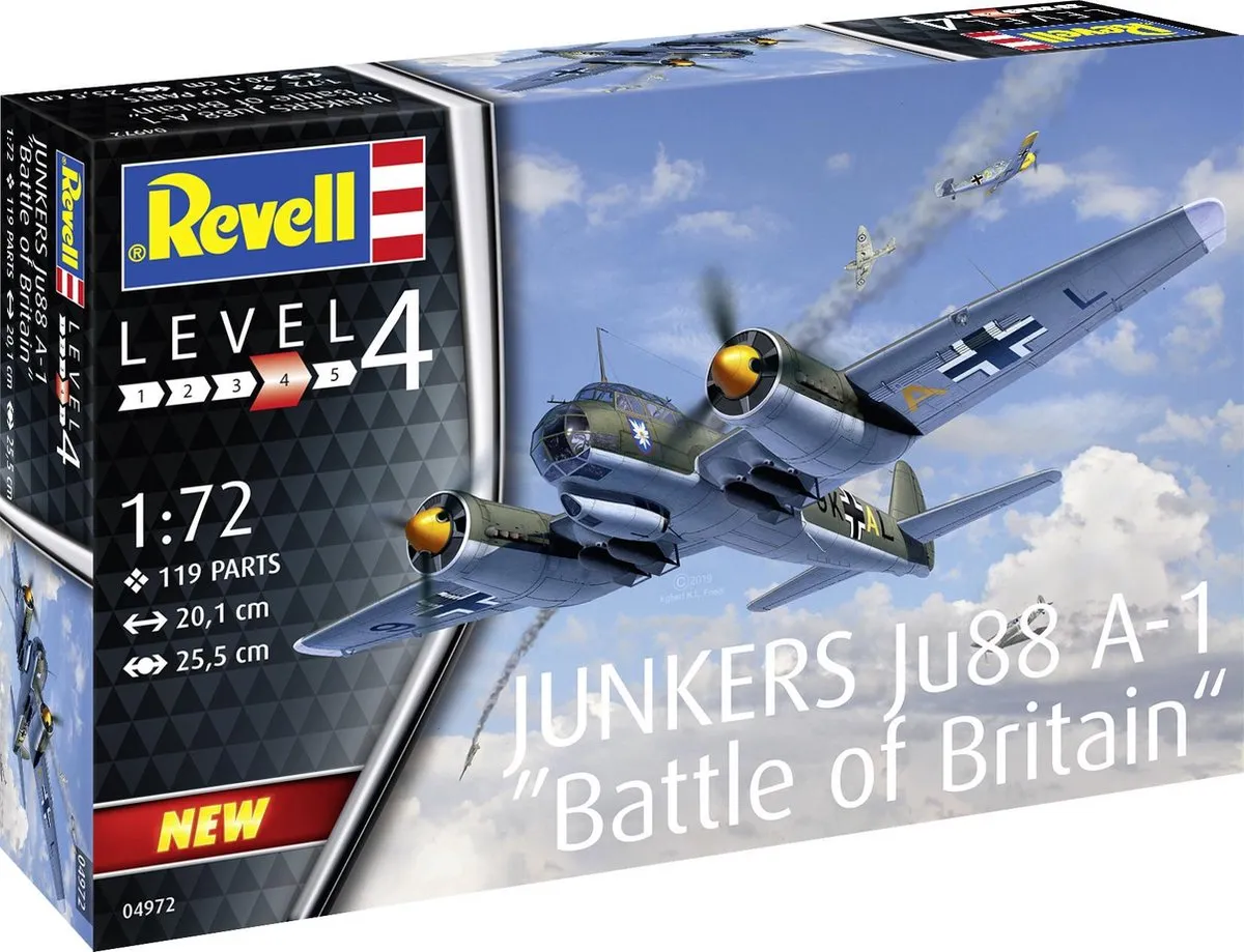 Revell 04972 Junkers Ju 88 A-1 Modelbouwpakket - 1:72 - Militaire vliegtuig