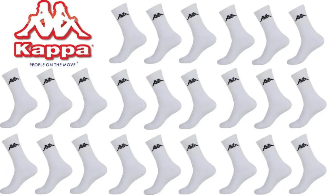 Kappa witte sportsokken mega multipack 12 paar maat 39/42