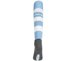 Uhlsport Team Pro Essential Stripe Voetbalkousen 33-36 - Hemelsblauw/Wit - afbeelding 6 van 6