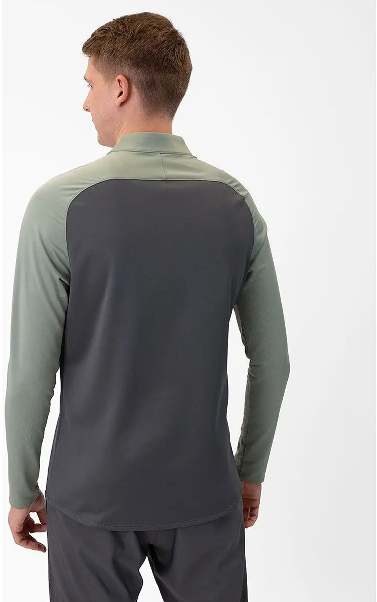 JAKO Iconic Ziptop Heren - Zachtgrijs/Mintgroen - M