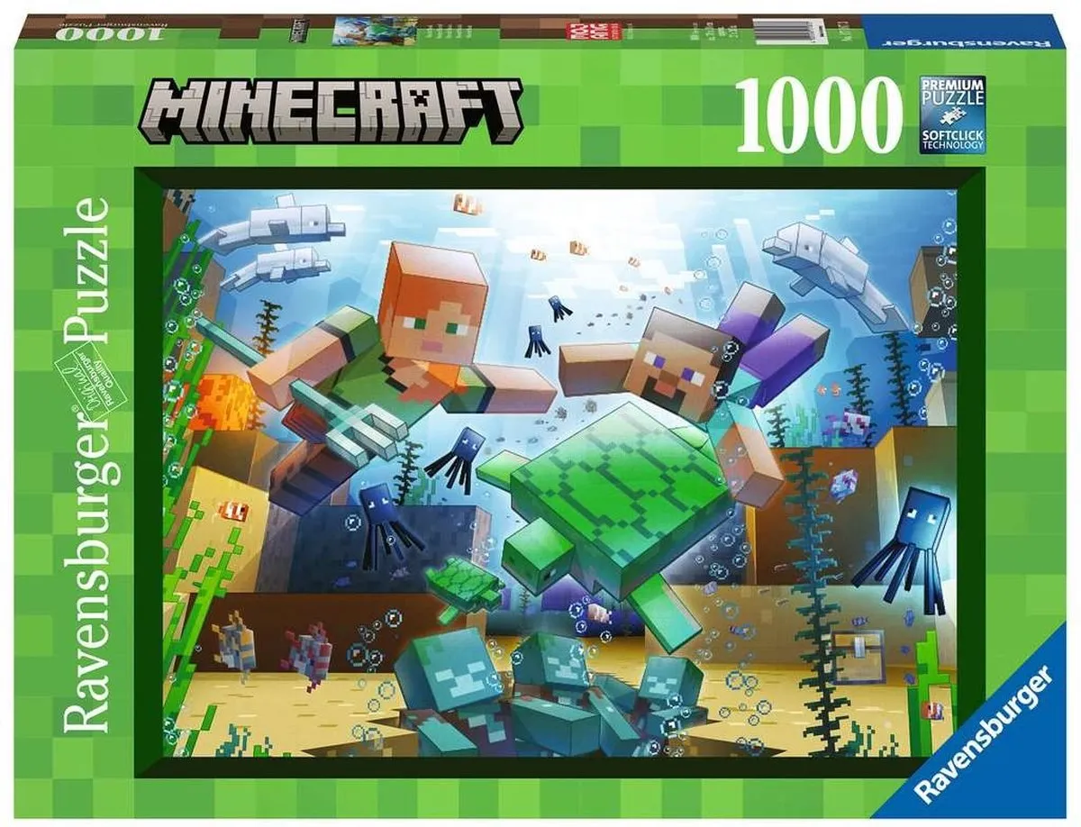 Ravensburger Minecraft Mosaic Legpuzzel 1000 Stuks - Multicolor - afbeelding 6 van 6