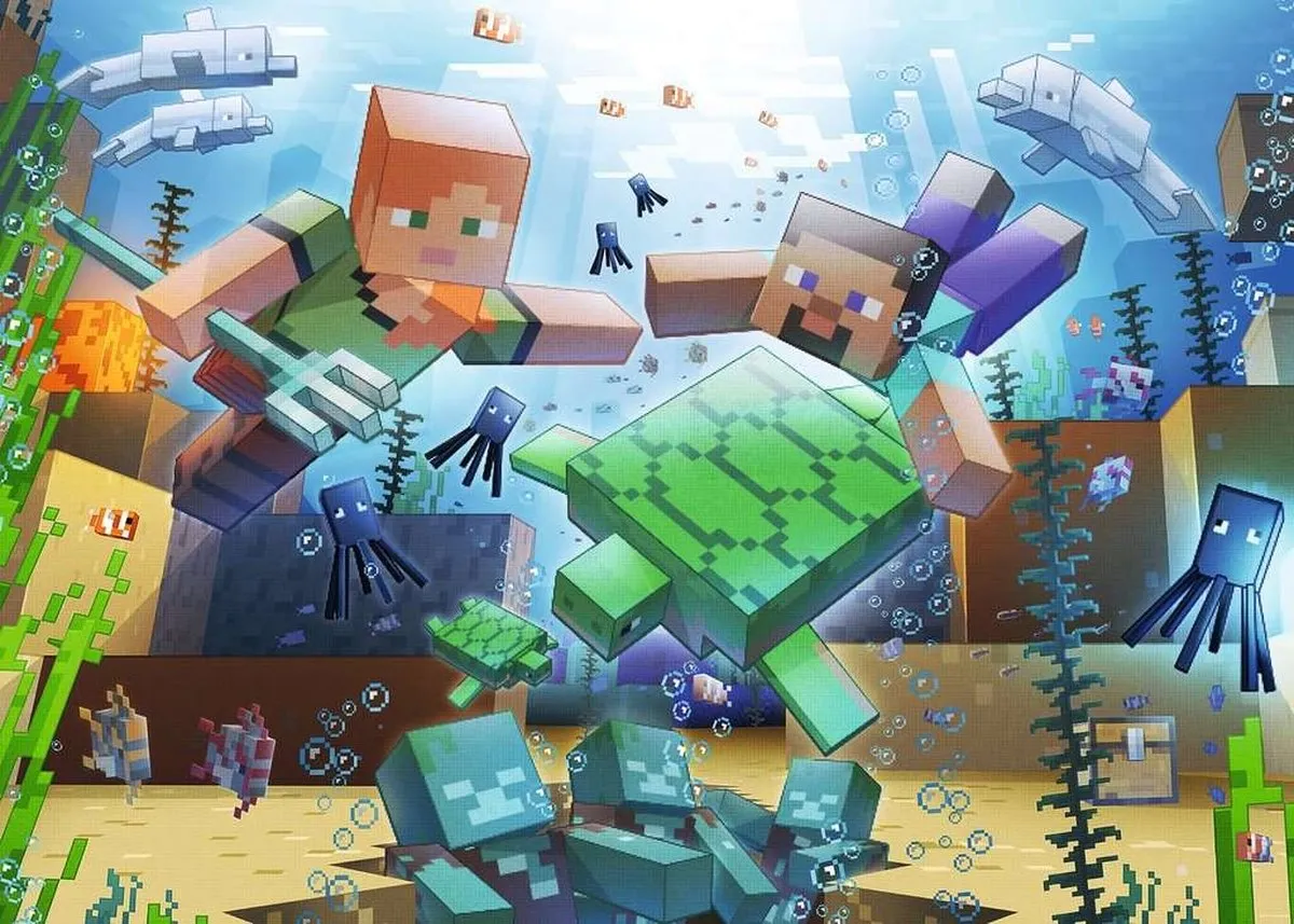 Ravensburger Minecraft Mosaic Legpuzzel 1000 Stuks - Multicolor