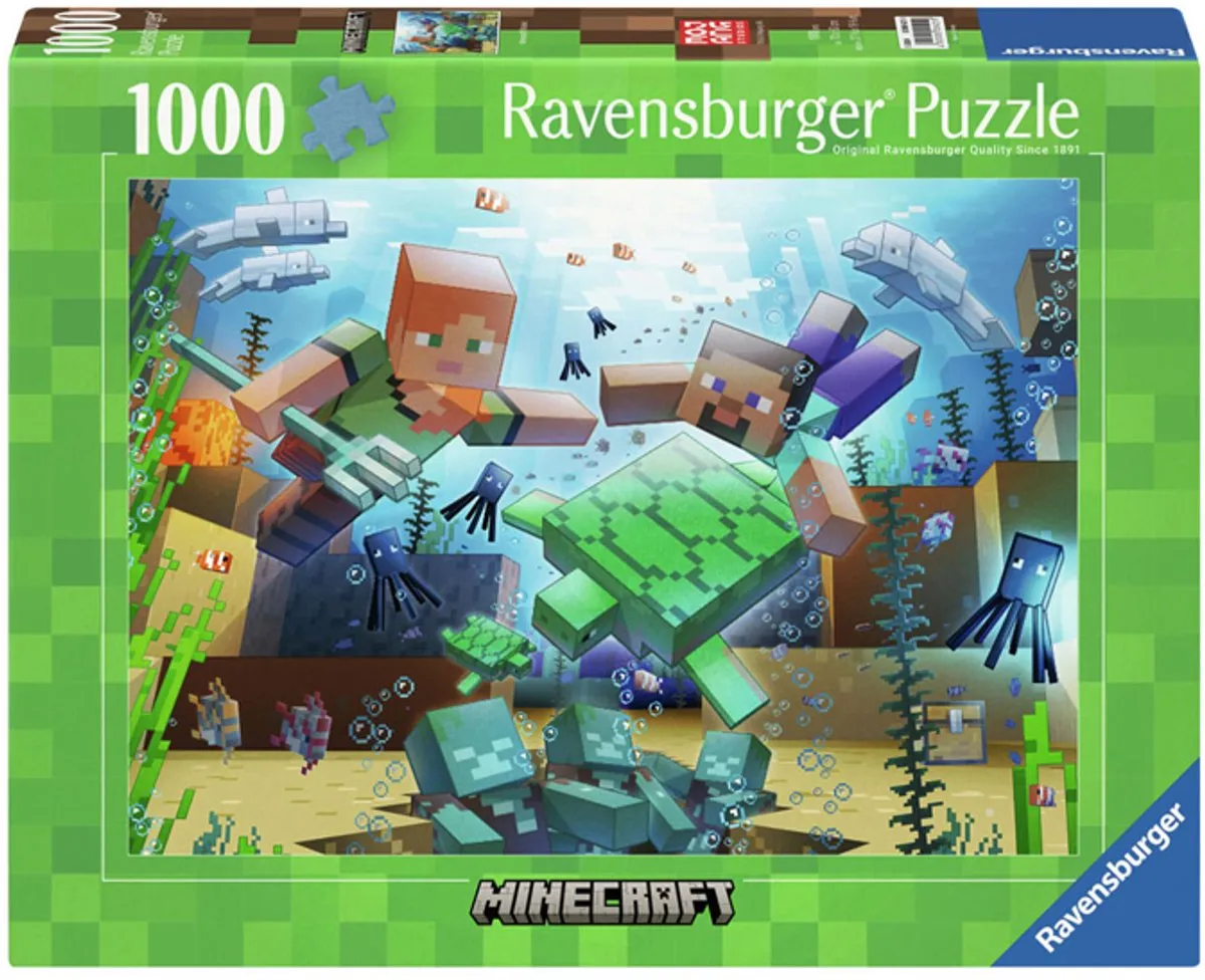 Ravensburger Minecraft Mosaic Legpuzzel 1000 Stuks - Multicolor