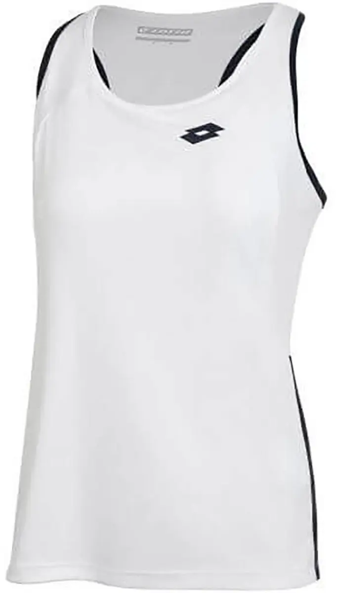 Lotto Squadra Ii Mouwloos T-shirt Wit M Vrouw