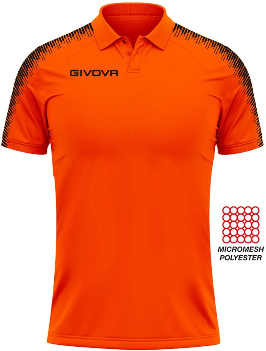 Givova Club Poloshirt - Oranje 3XL - afbeelding 2 van 3