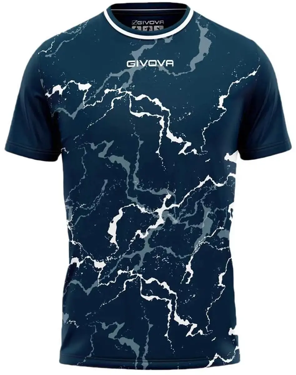 Givova Sportshirt Grafite - M - Blauw-wit