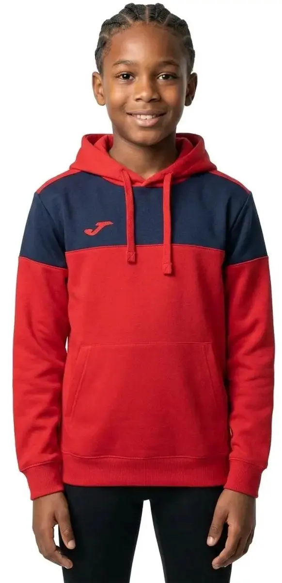 Joma Crew V Hoodie - Rood/Blauw 9-10 jaar - afbeelding 2 van 2