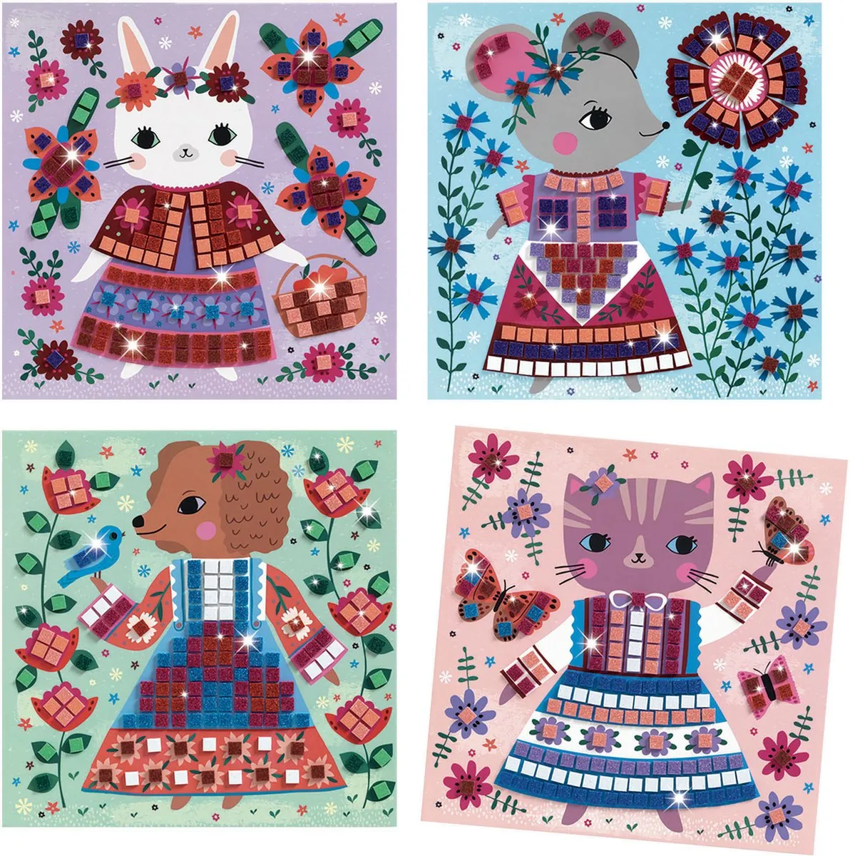 Djeco Lovely Pets Plakset - Multicolor