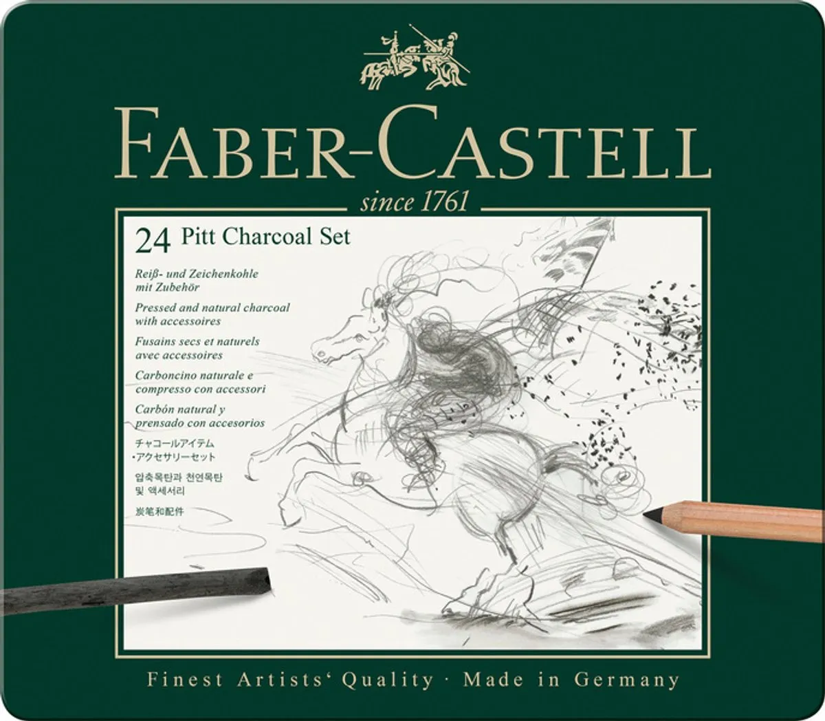 Faber-Castell Pitt Monochrome Houtskoolset 24-delig