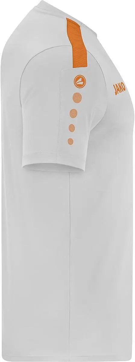 JAKO Power Shirt Korte Mouw Kinderen 128 - Fluoro Oranje/Zachtgrijs
