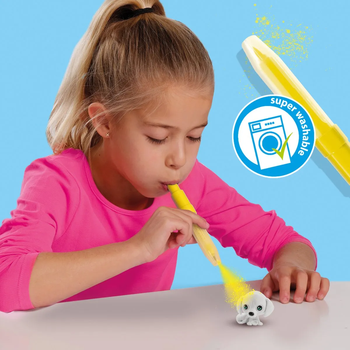 SES Creative Blow Airbrush Pens Puppy's Surprise - 4 Pennen - 3 Figuren
