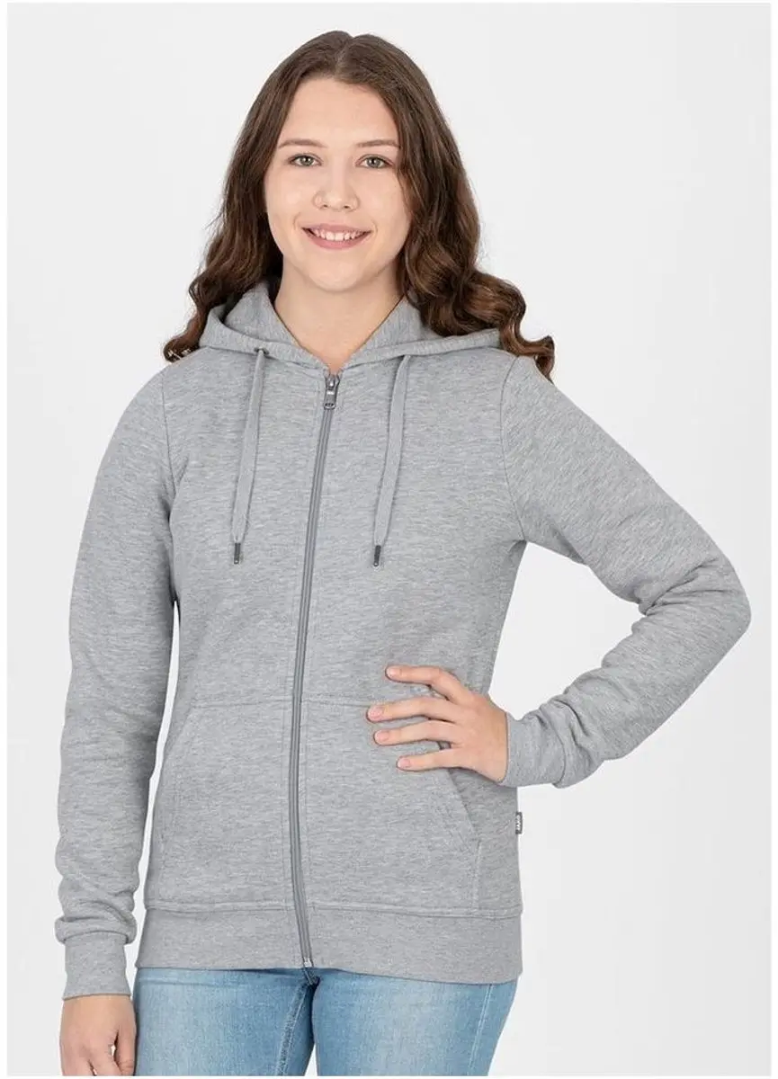 Jako Organic Jas Met Kap Dames 48 - Lichtgrijs
